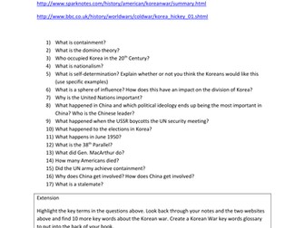 Korean War revision flipped learning