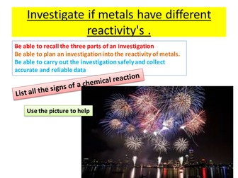 reactivity of metals