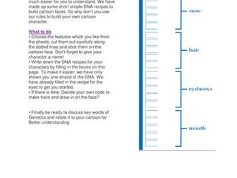 Biology inheritance class activity-ppt and assessments papers with ms