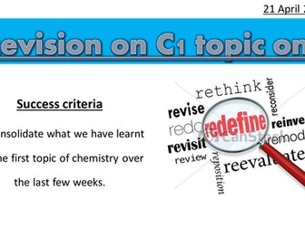 GCSE Edexcel 9-1 Combined Science C1  CC1 CC2 States of matter/separation of mixtures REVISION