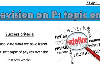 9-1 Combined Science Physics CP1 Motion REVISION