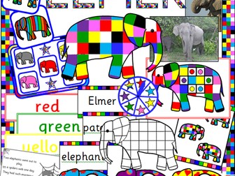 Elmer the elephant story sack resources