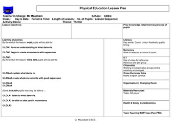 Thriller michael Jackson dance 6 lesson plans