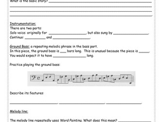 GCSE Edexcel 9-1 Music for a While Work Booklet