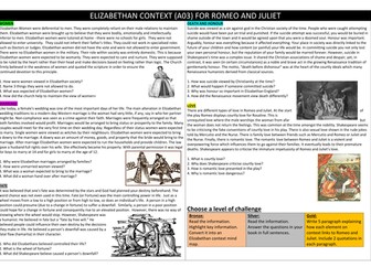 ROMEO AND JULIET 9-1 | Teaching Resources