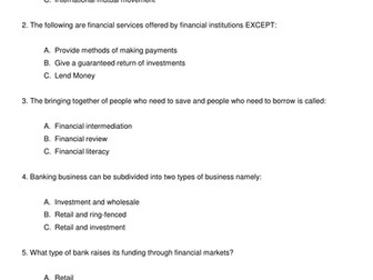 IFS LIBF Diploma - Unit 4 - Multiple Choice Questions