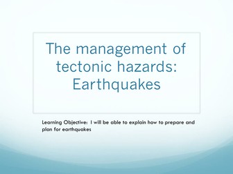 Management of Earthquakes