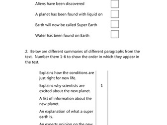 Year 6 Reading Revision