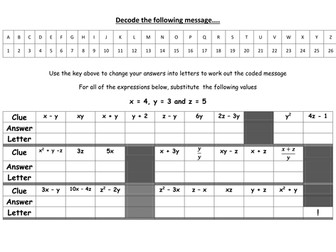 Codebreaker - Algebraic Substitution