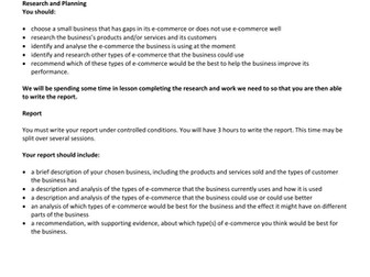 AQA Controlled Assessment Planning Booklet and Resources for 2018 Submission