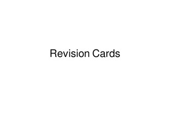 AQA GCSE Revision Cards