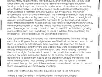 19th Century Fiction Extracts and Questions – Bronte Collection