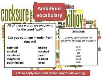 AQA GCSE English Language Paper 1 Question 5 Ambitious Vocabulary