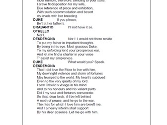 Othello Assessment AQA Literature 1 Desdemona