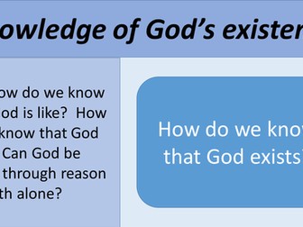 OCR NEW AS (Developments in Christian Thought) Knowledge of the existence of God lessons