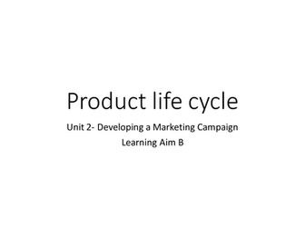 Product life cycle NQF BTEC Level 3 Business