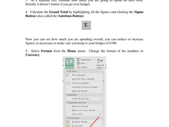 Spreadsheet Activity Assessing Basic Spreadsheet Skills