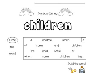 Phase 4 Sight Word Spelling Practice