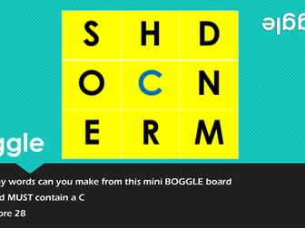 Boggle Boards - Spelling game