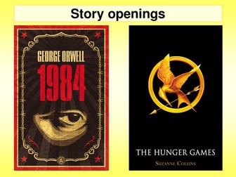 Lesson 3 KS3 Utopia & Dystopia Story openings Hunger Games & 1984
