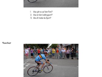 new GCSE style photo card - Freetime - German