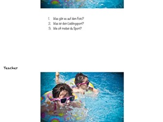 new GCSE style photo card - Healthy Living - German