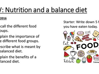 Nutrition and Balanced Diet