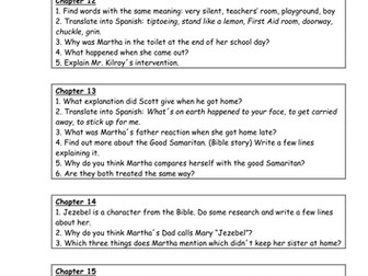 Abomination by Robert Swindels Reading Guide  Comprenhension Questions Chapters 10-20