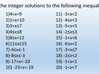 Finding integer solutions to inequalities
