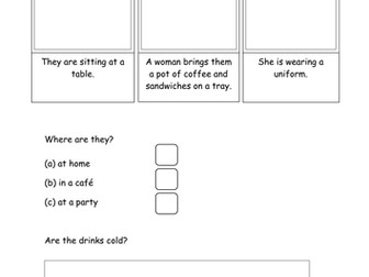 Read, draw, think and write comprehensions.