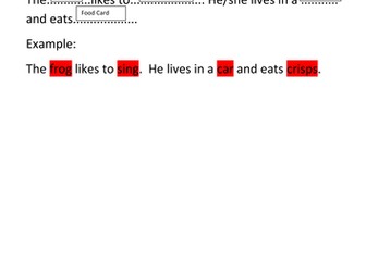 Silly Sentence match up activity - KS 1