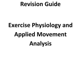AS PE Edexcel NEW SPEC - Revision Booklet - Exercise Physiology