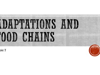 Adaptations and Food Chain New AQA GCSE Full Lesson