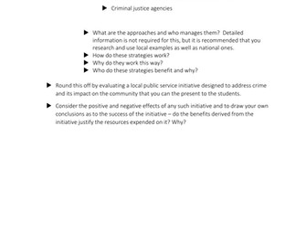 Unit 12 - Crime and It's Effects on Society