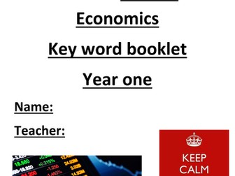 Key word booklet for AS Economics