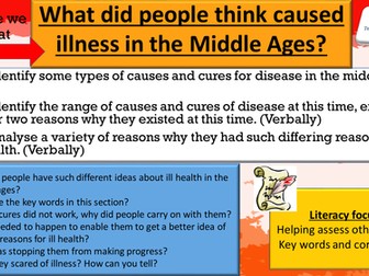 What did they think caused disease in the Middle ages?