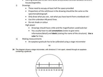 OCR Biology A Practical Skills - revision for the exam