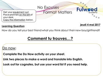 Comment tu le/la trouves?