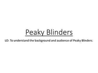 Peaky Blinders MS4 text preparation