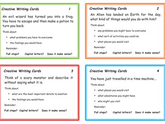 Fantasy Creative Writing Prompt Cards