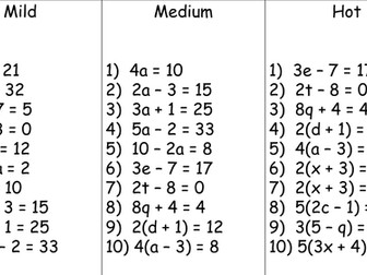 Solving linear equations Differentiated