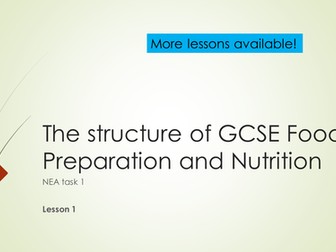 Food Preparation and Nutrition - Introduction to NEA task 1