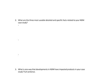 Case Study revision questions and tasks