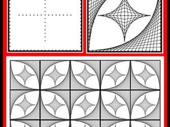 Fun with a Ruler - Collaborative Art Project using Parabolic Curves