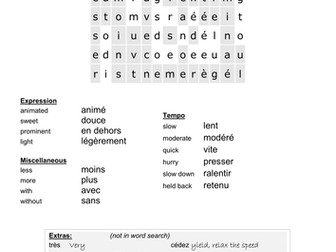 Musical terminology worksheets (grades 1-5) by wroberts3 - Teaching