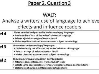 Paper 2, Question 3 (AQA lang new spec)
