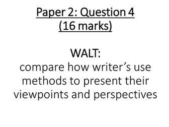 Paper 2, Question 4 (AQA Lang, new spec)