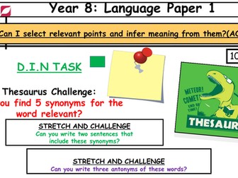 AQA Language Paper 1 KS3