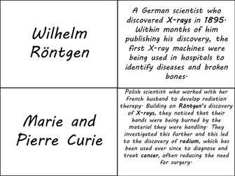 Medicine through Time - Individuals flash cards