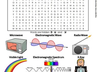 Electromagnetic Spectrum Word Search